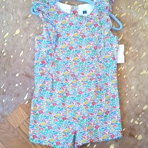 Janie and Jack Romper - Liberty Print - Size 3T